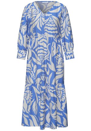 Street One Studio, MIDI-KLEID MIT V-NECK UND PRINT - Jurk - eventide blue