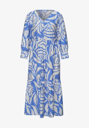 Street One Studio, MIDI-KLEID MIT V-NECK UND PRINT - Jurk - eventide blue