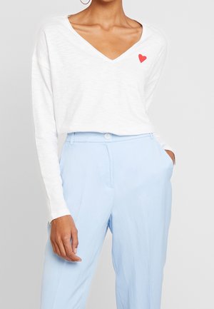 Langærmet T-shirt - off-white