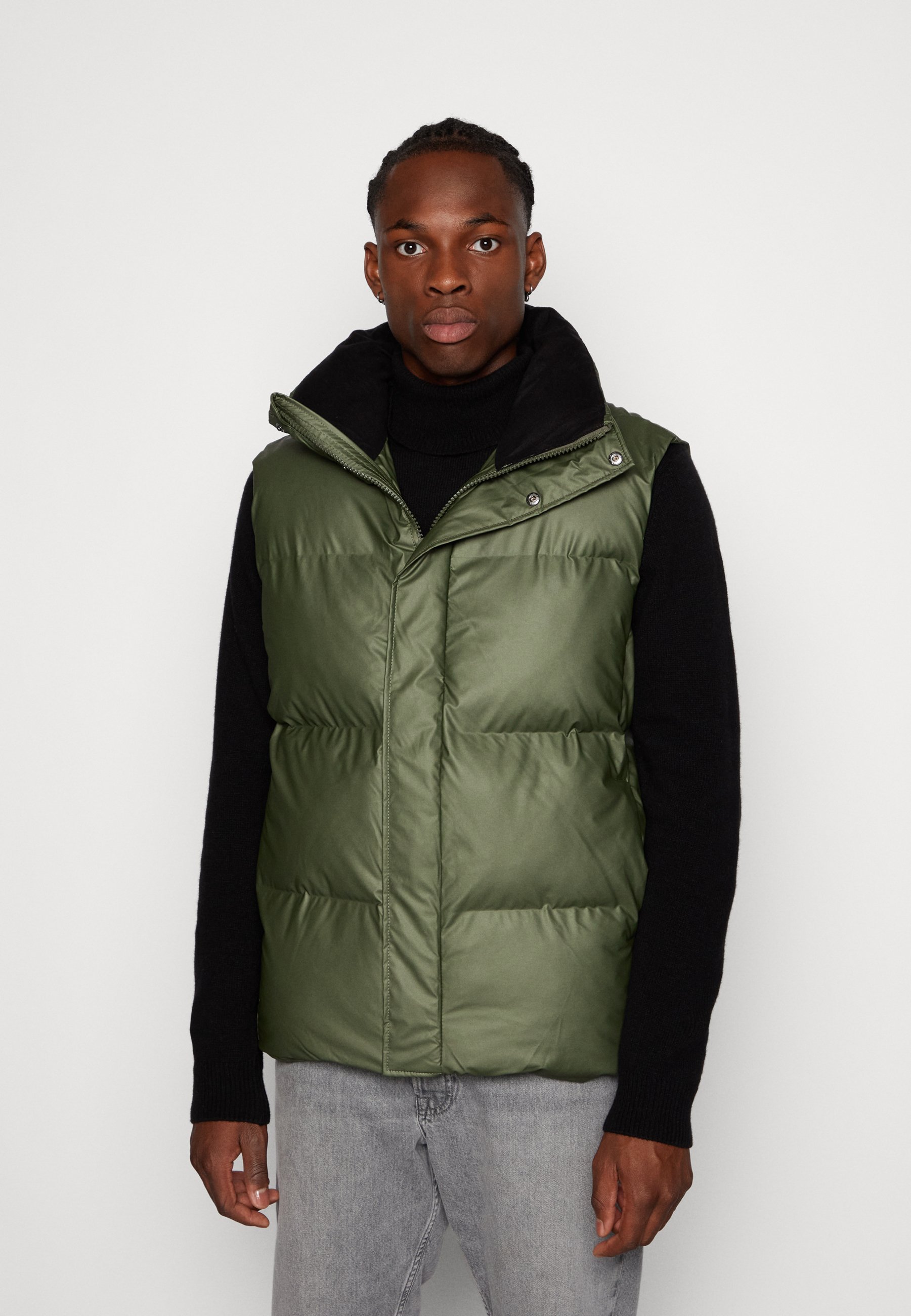 Rains Boxy Puffer Vest Evergreen