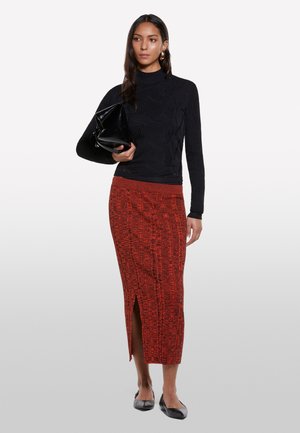 Sisley, Jupe crayon - red black