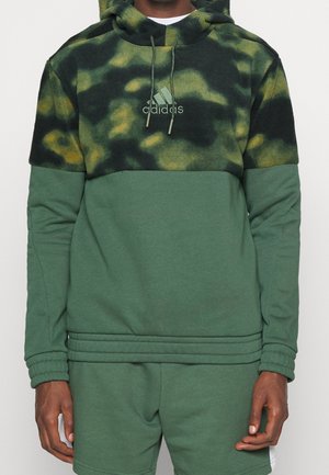Felpa con zip - dark green