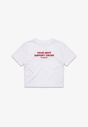 Pegador, TALSI CROPPED BABY TEE - T-shirt imprimé - white