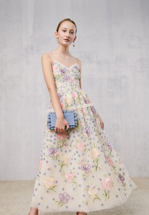 IRIS EMBROIDERED CAMI ANKLE GOWN - Robe de cocktail - champagne