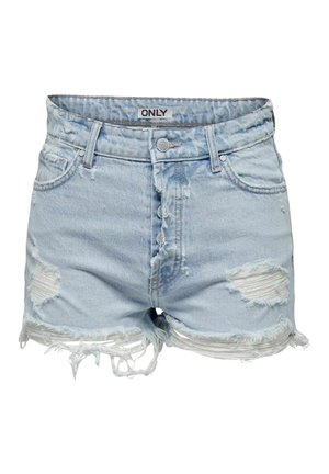 ONLY, HIGH WAIST - Shorts di jeans - light blue denim