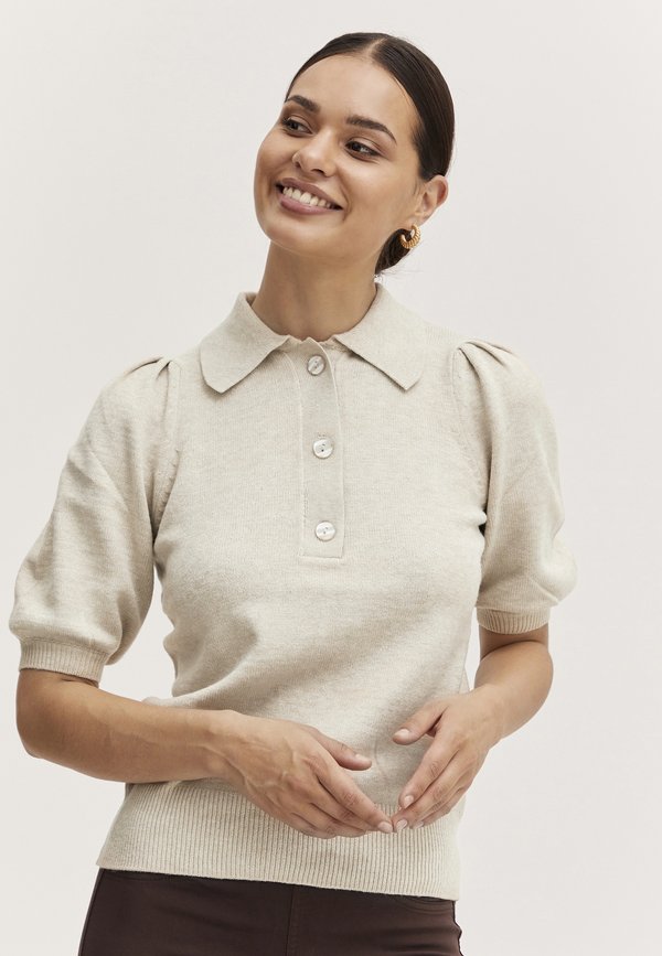 BYNONINA - Polo shirt - cement melange