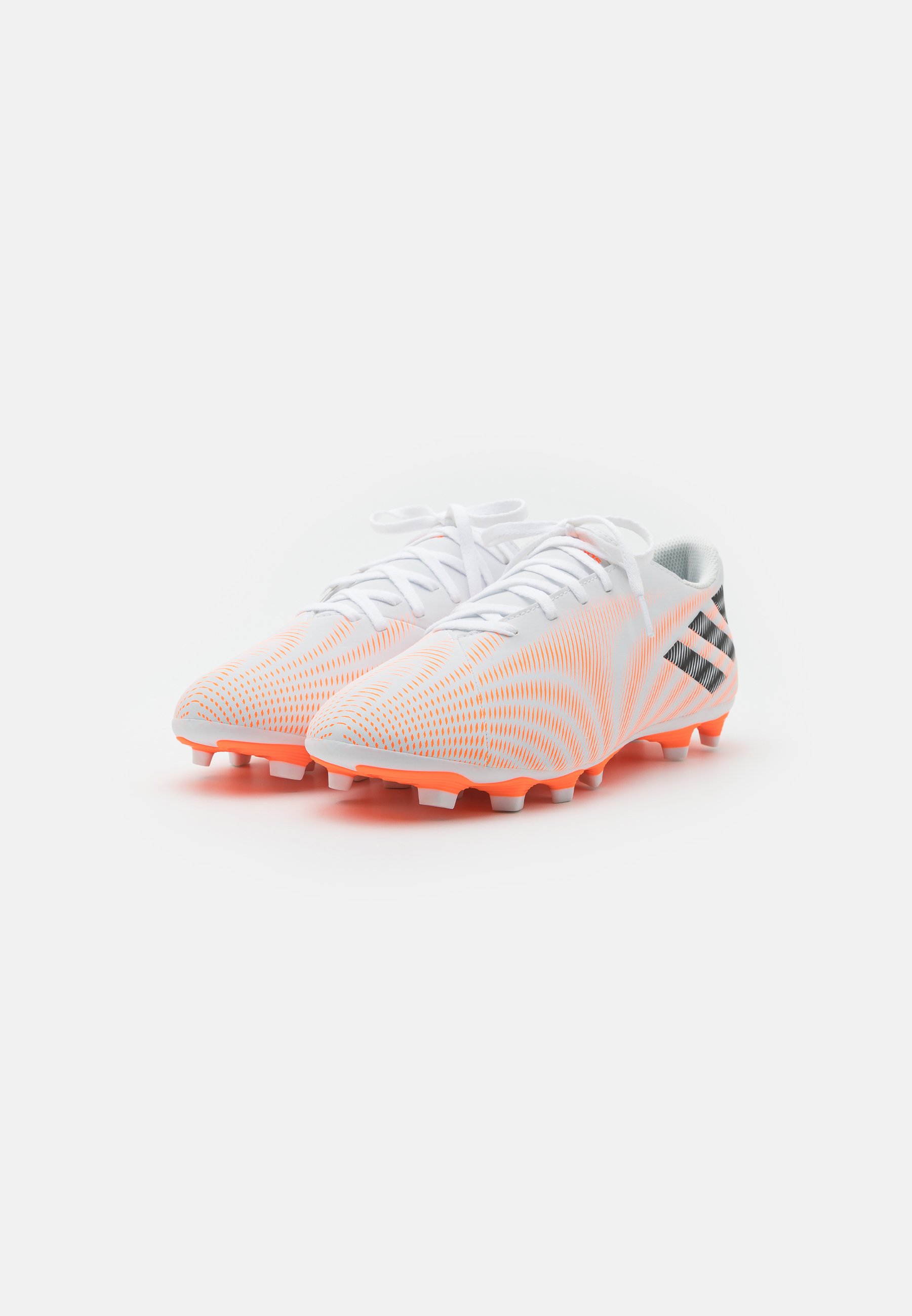 adidas Performance NEMEZIZ .4 FXG - Fußballschuh Nocken - footwear  white/core black/screaming orange/weiß - Zalando.de