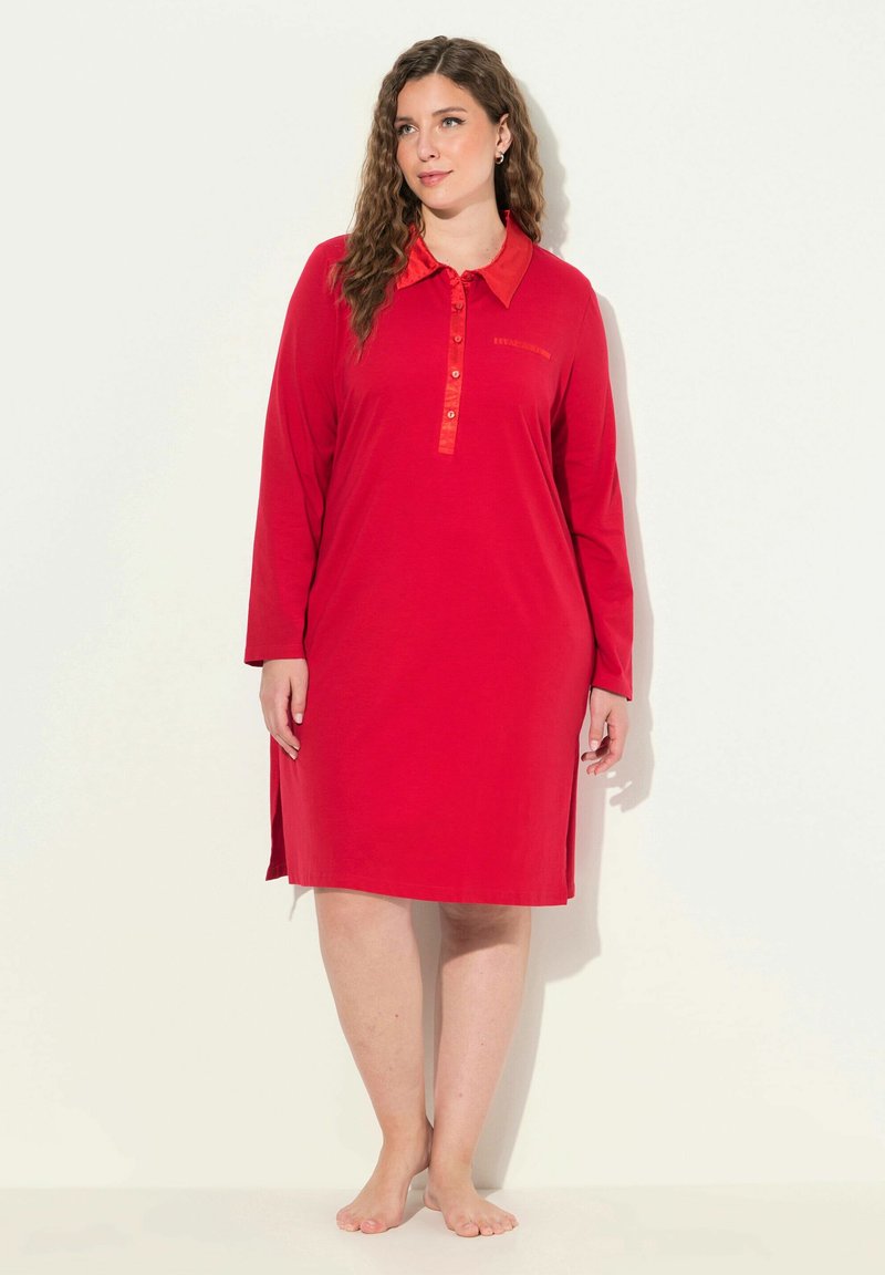 Ulla Popken Chemise de nuit Nuisette salsa/rouge