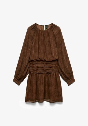 Vero Moda, DRESS VMMOLLY SHORT DRESS - Robe de jour - cocoa brown