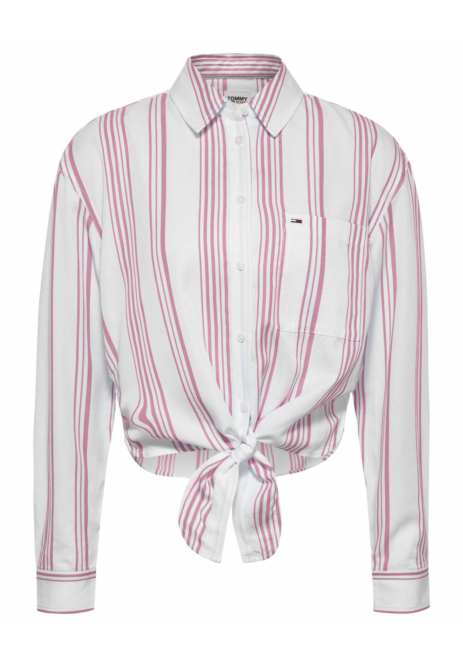 Tommy Jeans TJW FRONT TIE STRIPE LANGARM - Camicia - rose/rosa - Zalando.it