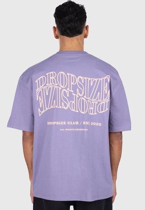 MIRRORED LOGO - Print T-shirt - blue granite