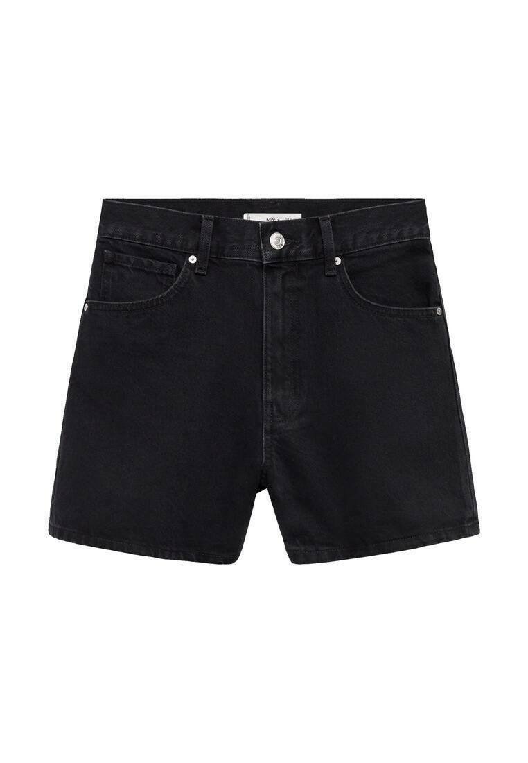 Mango Jeansshort zwart denim/blackdenim