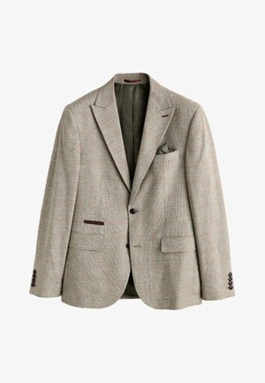 Next, REGULAR FIT - CHECK - Blejzrové sako - green