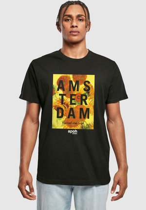 Merchcode APOH - VAN GOGH FLOWERS - Print T-shirt - black