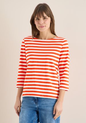 GESTREIFTES BASIC  - T-shirt à manches longues - orange