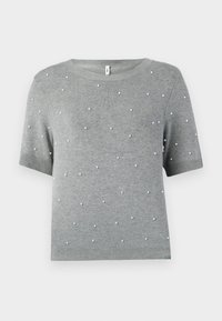 ONLVENICE LIFE SS  O-NECK KNT - Print T-shirt - light grey