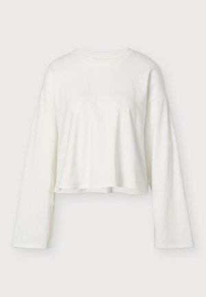 Hollister Co., BOXY CREW TEE - Блуза с дълги ръкави - white