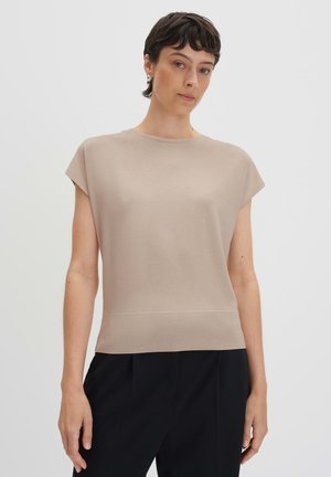 MELANGE EFFECT - Basic T-shirt - brown sugar