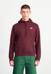 Nike Sportswear SPORTSWEAR CLUB FLEECE - Sweatshirt - burgundy crush/white