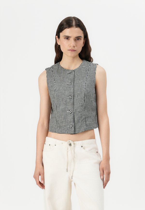 CAP SLEEVE TAILORED VEST - Blouse
