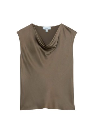 Reiss, Bluse - taupe brown