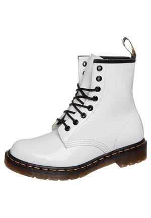 Dr. Martens ORIGINAL "1460 BLACK PAYTENT" - Botines con cordones - white patent