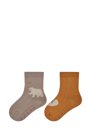 2ER-PACK BÄR - Socks - sand/braun