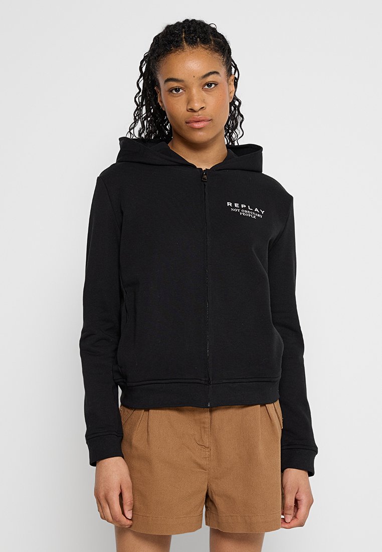 Replay FRENCH - Zip-up sweatshirt - black - Zalando