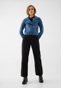 Bolongaro Trevor LUNA BIKER - Giacca di pelle - vallarta blue