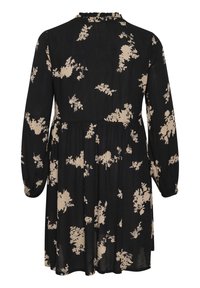 Kaffe Curve KCBETTY - Dnevna obleka - black brown flower print