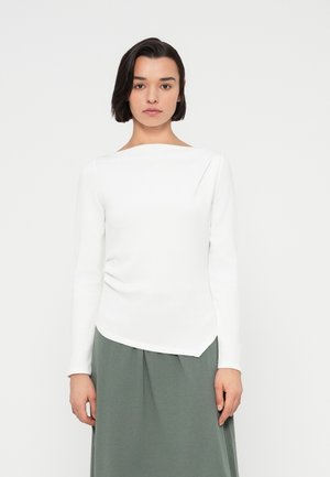 Vero Moda VMMILLE BOATNECK - Top dugih rukava - bright white