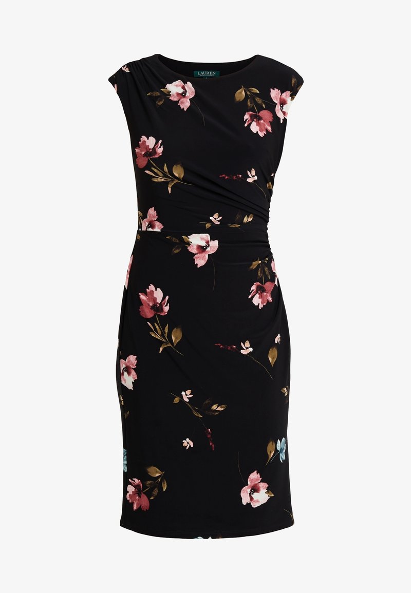 lauren ralph lauren floral ruched jersey dress Ralph Lauren Floral Flutter Sleeve Ruched Jersey