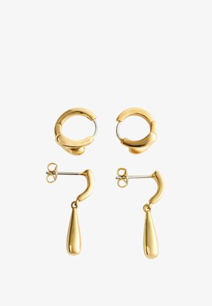 & OTHER STORIES, & OTHER STORIES HOOP AND DROP EARRING SET - Kõrvarõngad - gold-coloured