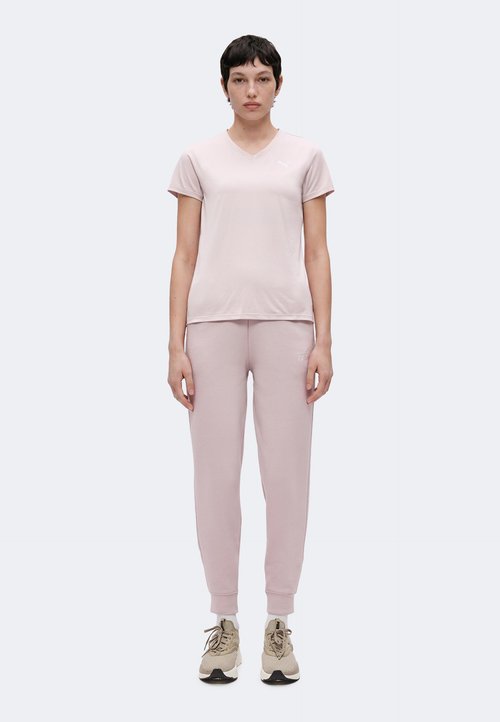 PUMA TAD ESSENTIAL V NECK TEE - Sports T-shirt - misty pink — foto 2