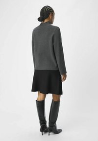 Object OBJREYNARD HIGH NECK - Trui - dark grey melange