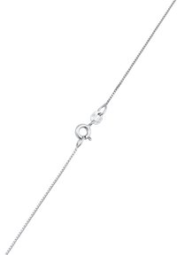 Silberne Kettenarmband mit einer feinen, glatten Textur. Verfügt über einen runden Karabinerverschluss und ein gemustertes Glieddesign. Länge nicht angegeben.