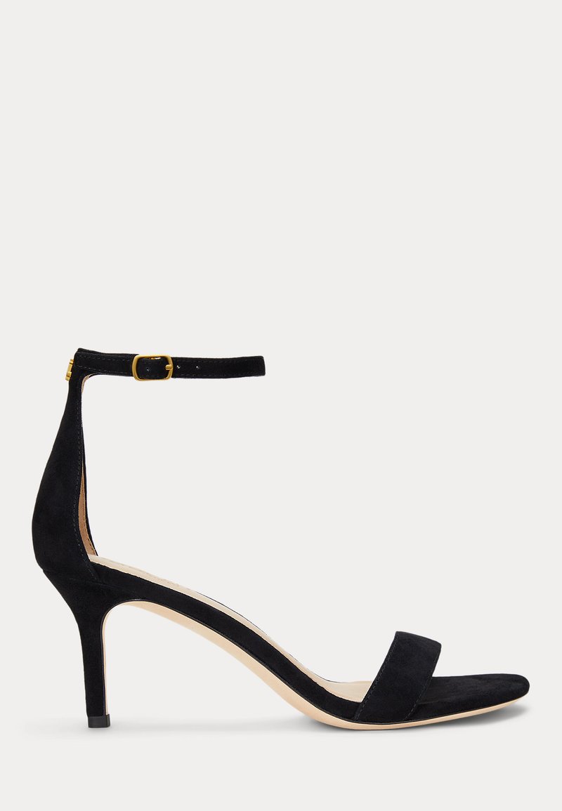 Lauren Ralph Lauren ALLIE MID HEEL SUEDE SANDAL - Sandaalid - black