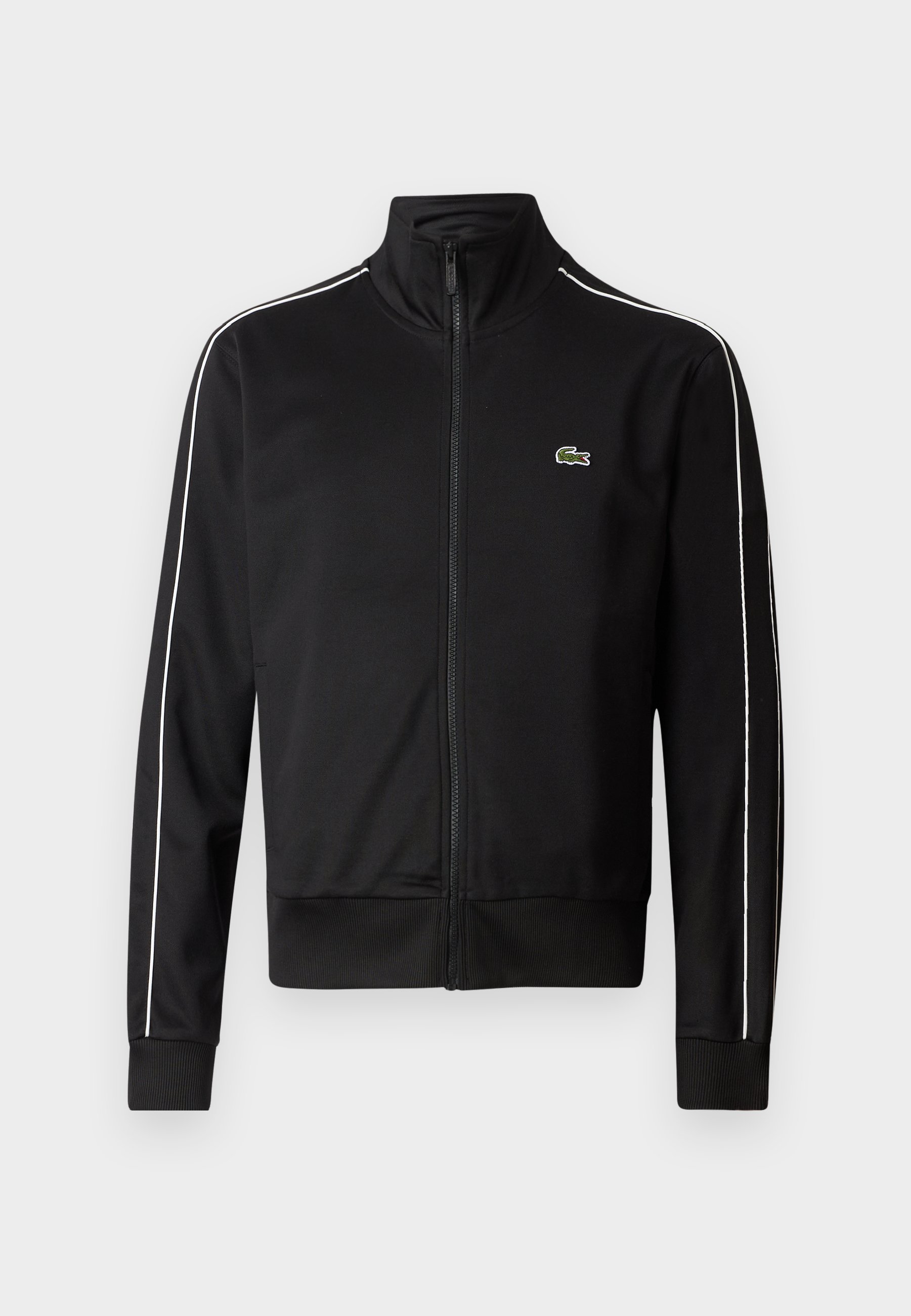 Lacoste 黒 ジップアップジャケット メンズ Lacoste Zip-up sweatshirt - black - Zalando.co.uk