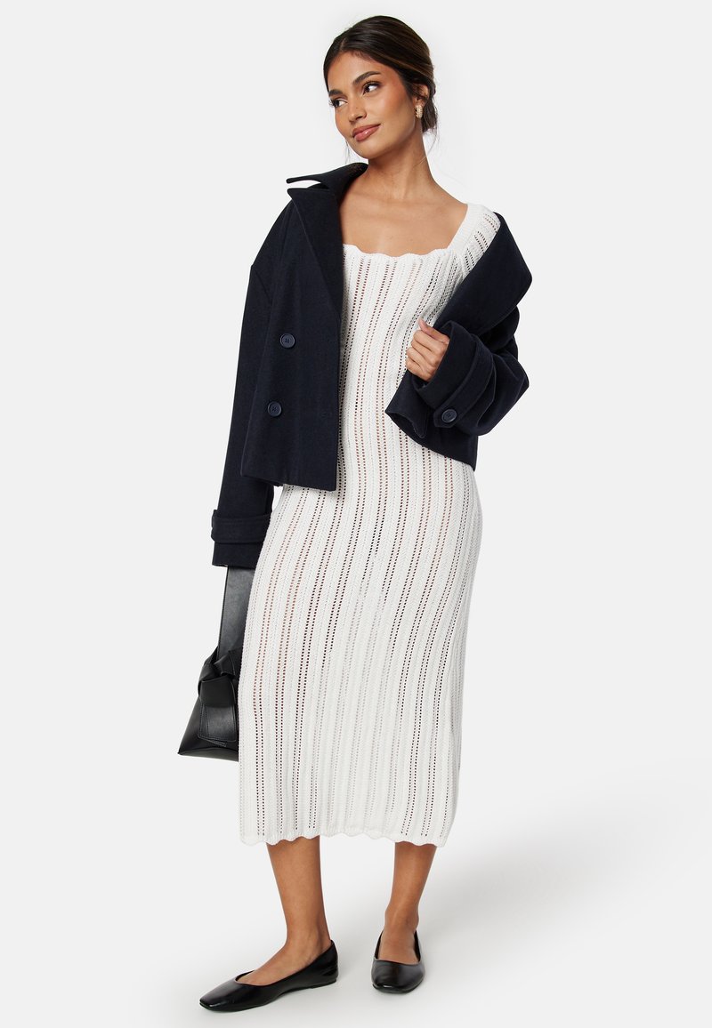 Bubbleroom BOAT NECK STRUCTURE KNITTED DRESS - Jumper dress  