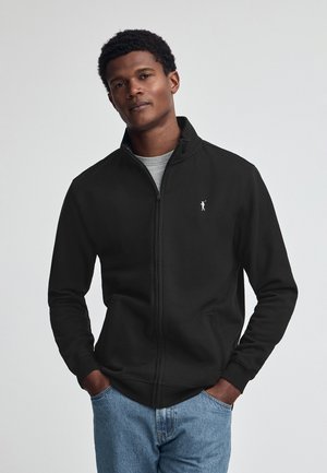 Felpa con zip - black