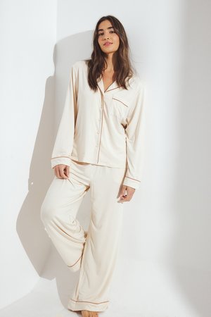 SOFT - Nachtwäsche Hose - cream