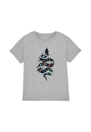 Harry Potter, HARRY POTTER SLYTHERIN SCROLLS UNISEX - Print T-shirt - mottled light grey