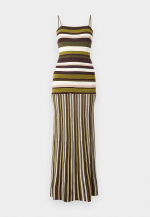 Gina Tricot, MULTISTRIPE DRESS - Neulemekko - green