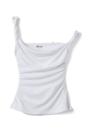 UTOPJA, MOCHA ASYMMETRICAL TANK TOP - Top - optical white