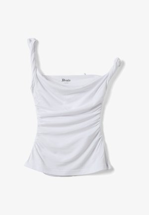 UTOPJA, MOCHA ASYMMETRICAL TANK TOP - Top - optical white