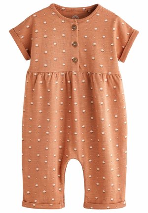 SHORT SLEEVE REGULAR FIT - Jumpsuit - rust brown floral