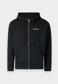 Felpa con zip - black