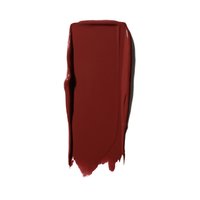 Burgundy nagellack, glansig finish, applicerad i ett tjockt, slätt drag med droppande kanter på en vit bakgrund.