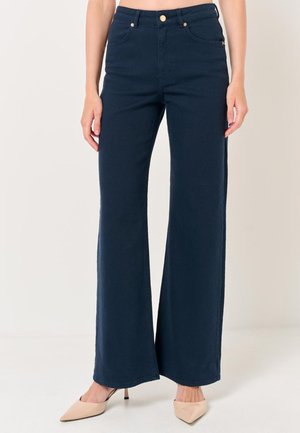 WIDE  - Flared Jeans - dark blue