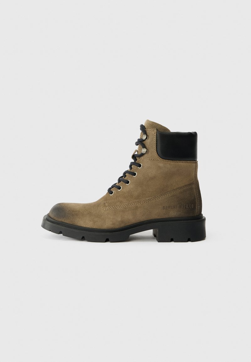Replay NEPTUNE MOUNT - Botins de atacadores - taupe/cinzento ...